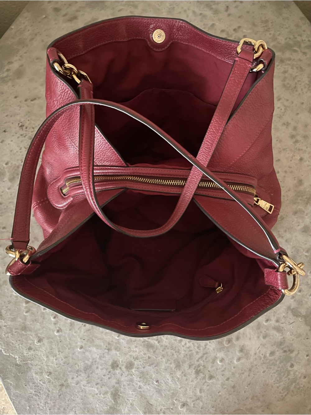 Gorgeous Coach Pebbled Leather Bag Purse In EUC - Picture 14 of 16